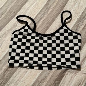 Black and white crop top